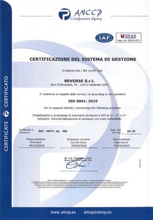Certificato ISO 9001